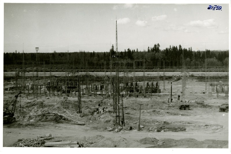 Balti Soojuselektrijaama ehitus. Lahtine alajaam