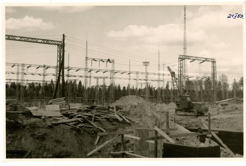 Balti Soojuselektrijaama ehitus. Lahtine alajaam