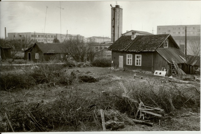 Photo view of the area between Pärnu and Põllu Street in Paides 1985