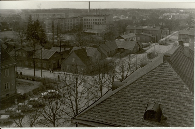 Photo Paide Pärnu and Suure-Aia street corner 1985