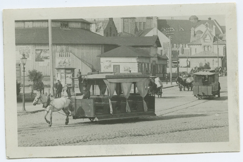 Tallinn, horse tram on Pärnu highway.