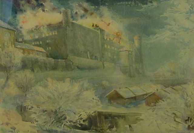 Prison burns (Toompea Castle burns March 2, 1917)
