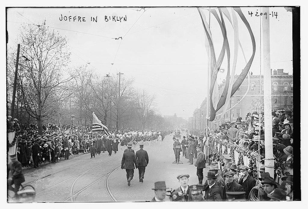Joffre in Br'klyn [i.e., Brooklyn] (Loc)