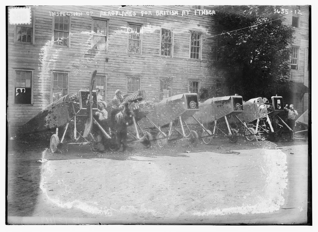 Inspection of planes for British at Ithaca (Loc)