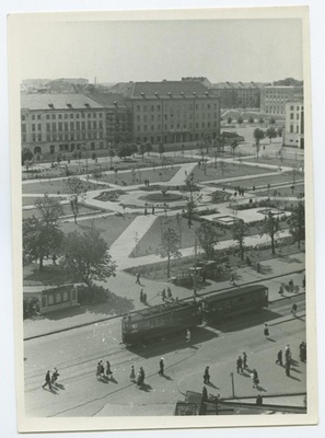Tallinn, Stalin Square, view from the end of Viru Street.  similar photo