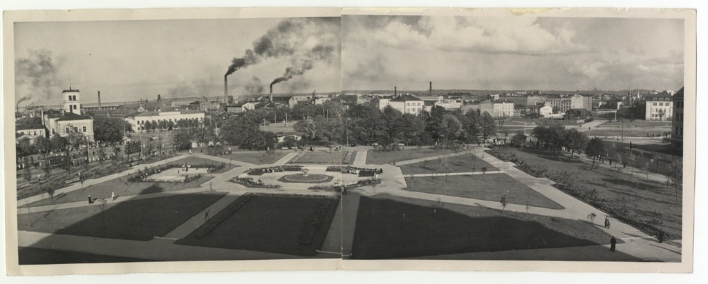 Tallinn, Stalin Square, view of the window of the concert hall "Estonia".