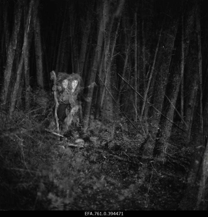 Stuudio "Tallinnfilm" muusikaline lastefilm "Nukitsamees" filmivõtted. Metsamoorina Ita Ever.