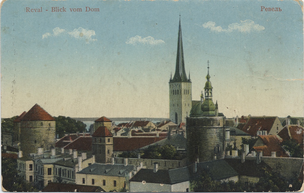 Reval : Blick vom Dom = Revelъ = Tallinn : waade from Mount Toompea to the city