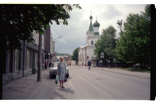 View of the Russian Orthodox Church in Rakvere on Tallinn Street