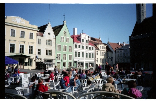 Outdoor café on Tallinn Hall Square