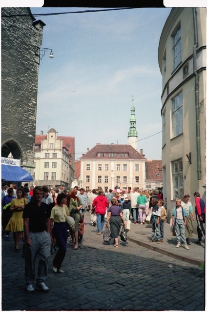 View of the Tallinn Raekoja Square during the Hansadays