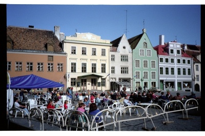 Outdoor café on Tallinn Hall Square  similar photo