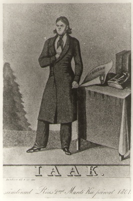 Negatiiv. Kristian Jaak PETERSON (F. B. Dörbecki akvatinta).  duplicate photo