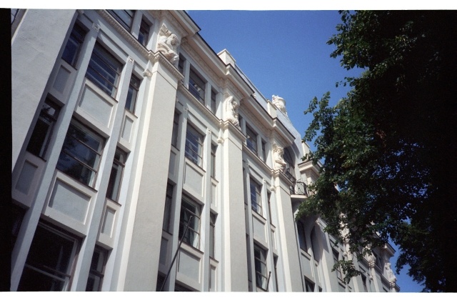 Façades of the building on Valli Street in Tallinn