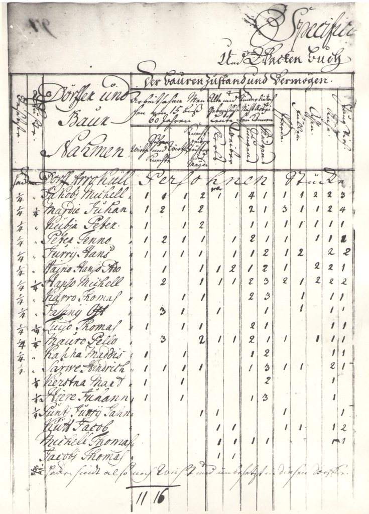 Foto. Revision de Anno 1739 Wierland. Eestimaa kindralkubermangu valitsus 1739.