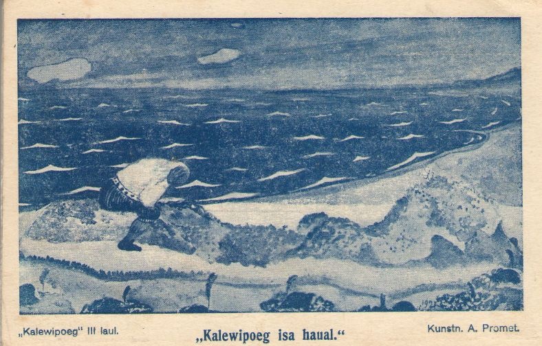 Postkaart. KALEWIPOEG ISA HAUAL.