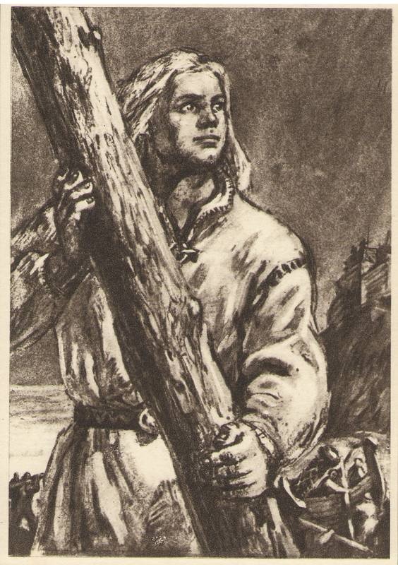 Postkaart. Kalevipoeg (A. Hoidre, O. Kangilaski, R. Sagrits).