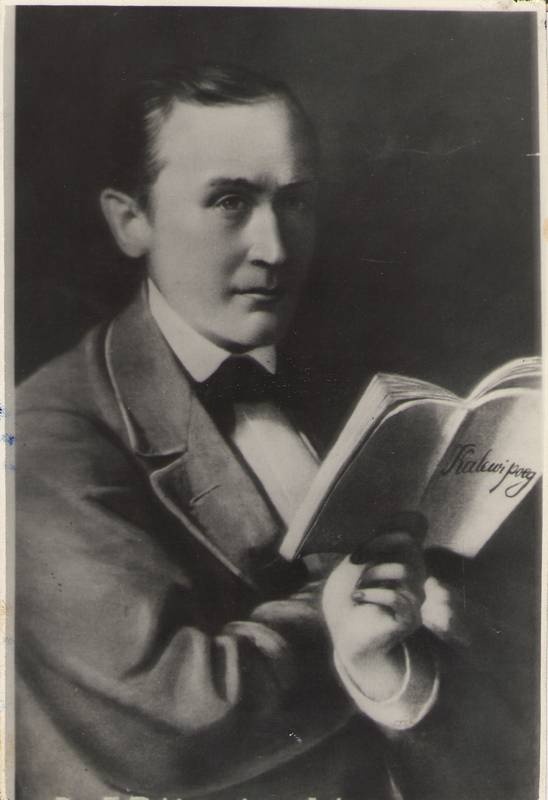 Foto. Fr. R. KREUTZWALD LOEB KALEVIPOEGA (J. Köleri õlimaal).