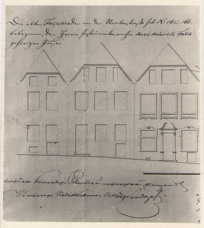 Foto. Tallinna saksa kreiskooli hoone plaan Niguliste tänaval, kus Fr. R. Kreutzwald õppis 1819-1822.