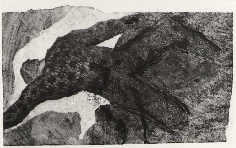 Foto. K. Raua söejoonis KALEVIPOJA LAUL (Fr. R. Kreutzwaldi KALEVIPOJA ainetel).