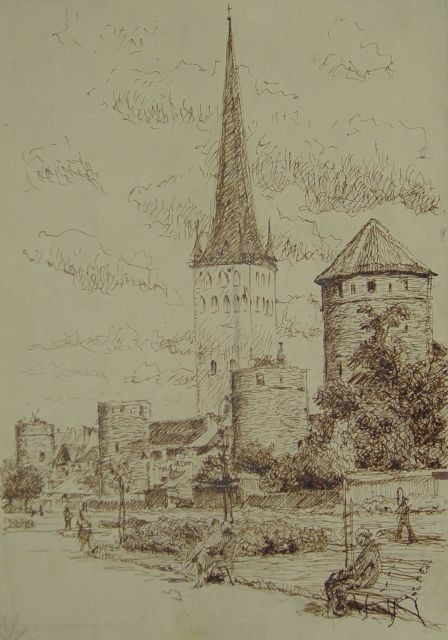 Ernö Koch. View of the Tower Square and Olevis in Tallinn.