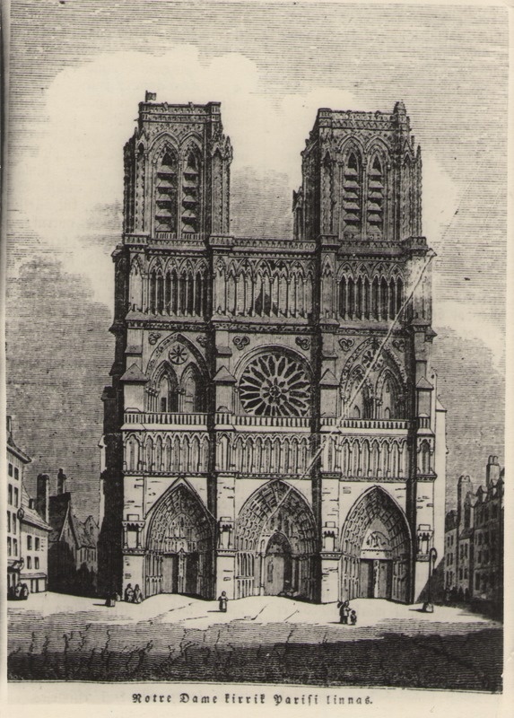 Foto. Fr. R. Kreutzwaldi teos MA-ILM JA MÕNDA, MIS SEAL SEES LEIDA ON (illustratsioon Notre Dame kirik Parisi linnas).