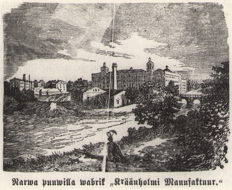 Foto. Fr. R. Kreutzwaldi toimetatud teos MÕNDA LOODUSEST JA TÄÄDUSEST..., 1876 (illustratsioon Narva puuwilla wabrik).