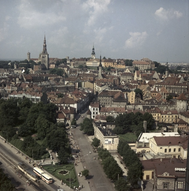 View of Tallinn. Old Town on a bird flight.