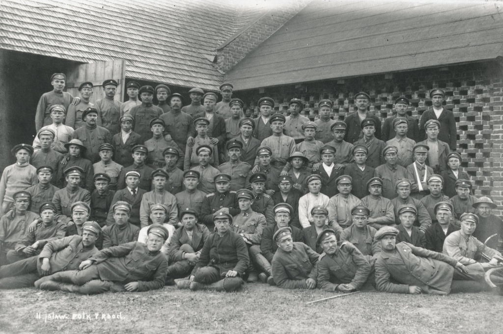 Foto. 2. jalaväepolgu 7. rood 1919.a. Jaan Niiluse foto.