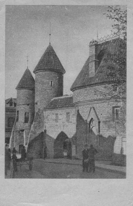 Photo postcard. Viru Gate in Tallinn
