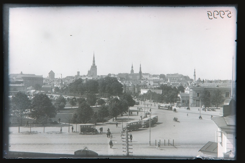 Viru Square - view towards city centre.