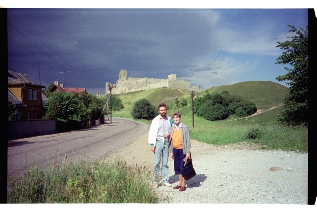 Rein Tiik and Watch Road Trail in the background of Rakvere ordinance