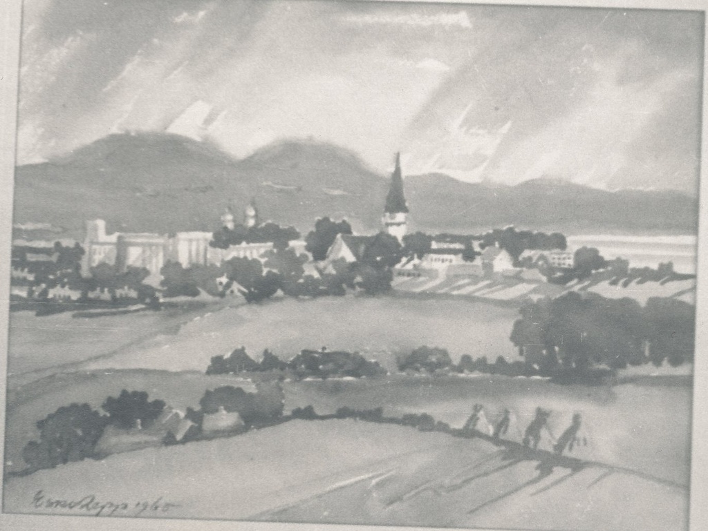 Foto. Kunstnik Esko Lepa töö "Võru panoraam", III, 1965