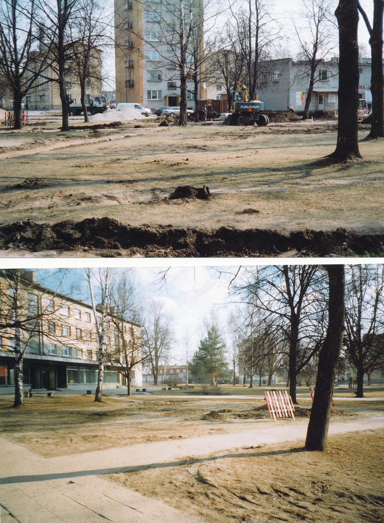 Foto "Võru linnapargi ehitustööde algus 17.aprillil 2006"