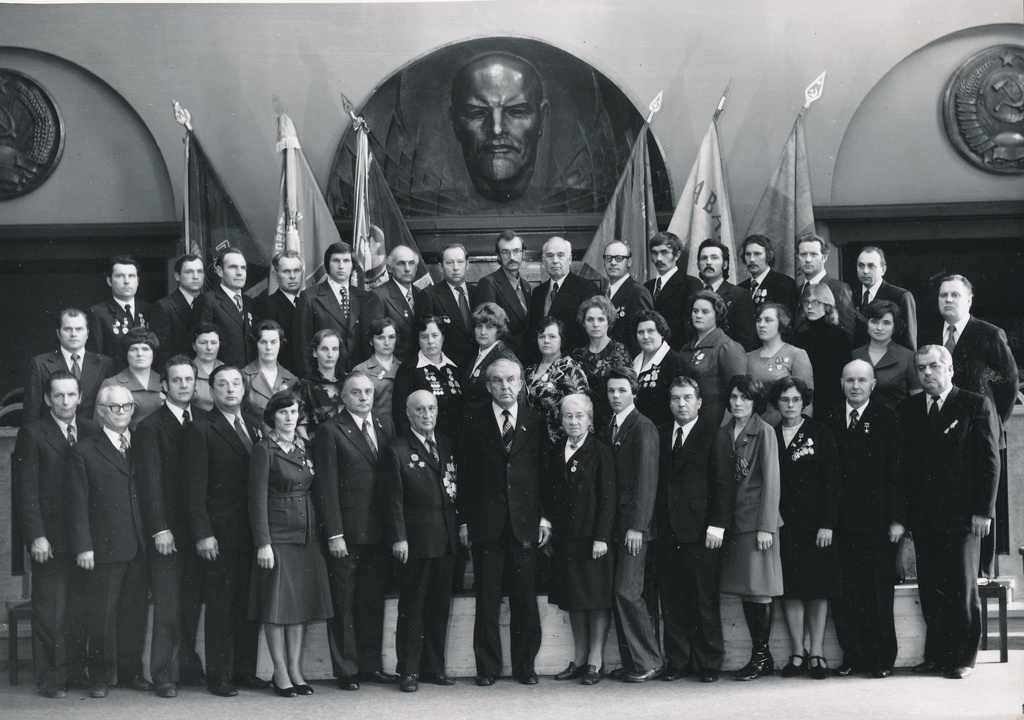 Foto. ENSV põllumajandustöötajad Vastuvõtul Tallinnas Toompea lossis 27.oktoobril 1977.a.