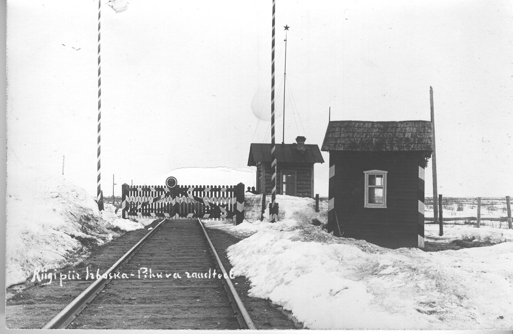 Foto.Piiripunkt  Irboska Pihkva raudteel 1930.tel aastatel.