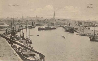Postcard to Tallinn port  duplicate photo