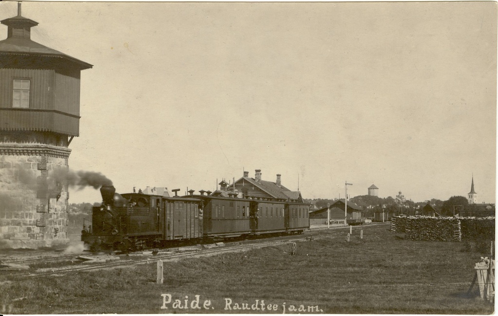 foto vaade Paide raudteejaamale 1920