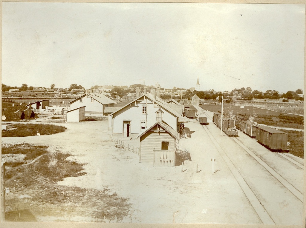 foto, vaade Paide raudteejaamale 1901.a.