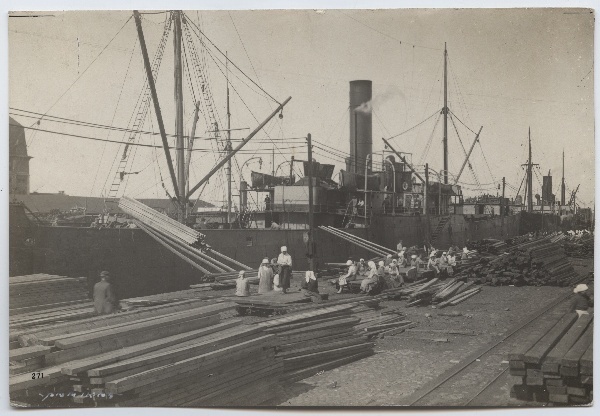 Tallinn, port, loading boards for ships during German occupation.