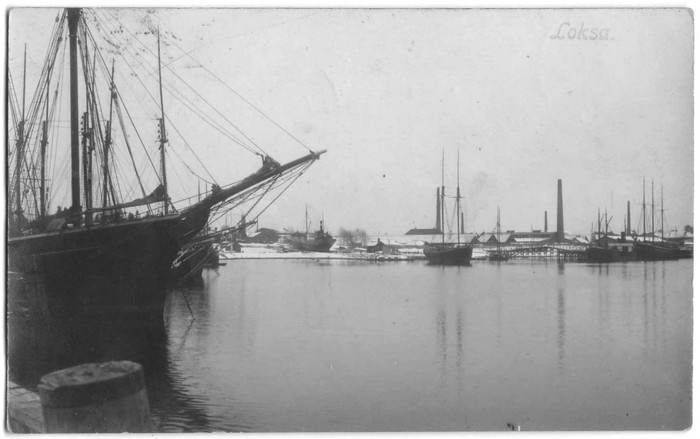 Photo postcard. Port of Loksa