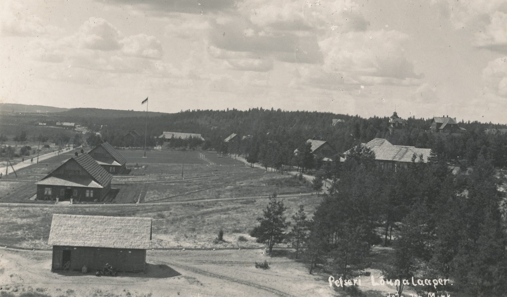 Foto. Eesti kaitseväe Petseri Lõunalaager 1938.a. suvel.Joh. Miku foto.