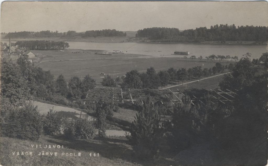 View of Viljandi towards the lake