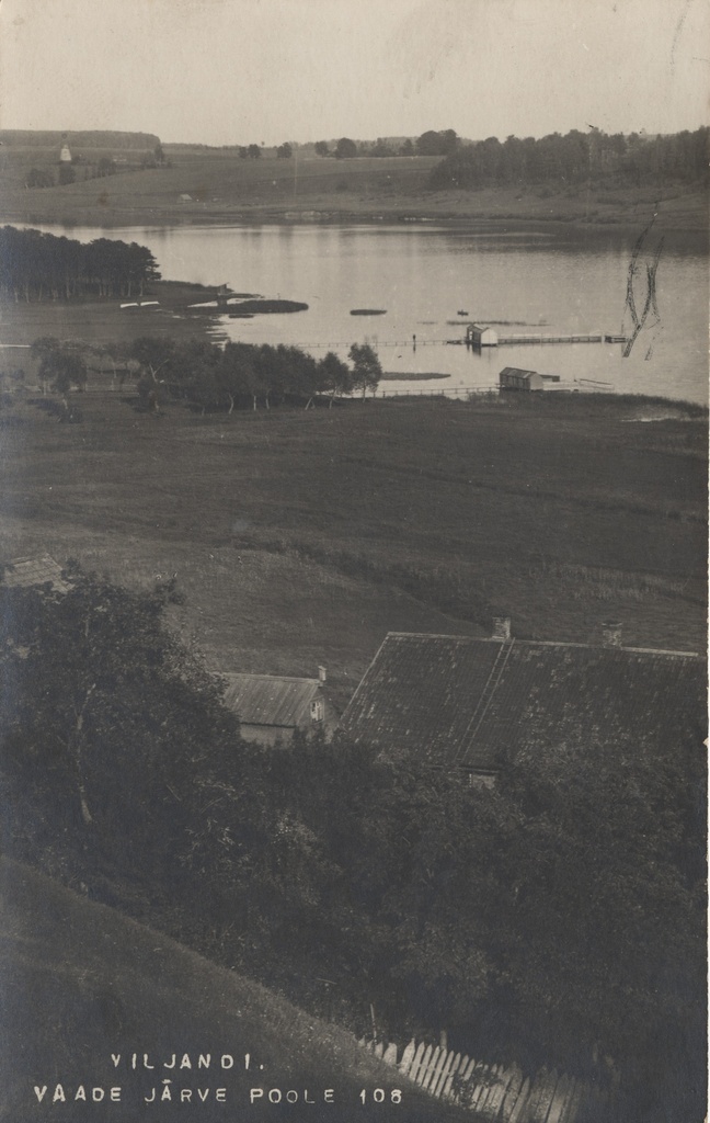 View of Viljandi towards the lake