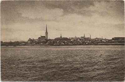 Reval : Totalansicht vom Hafen aus = Tallinn : view of the port  duplicate photo