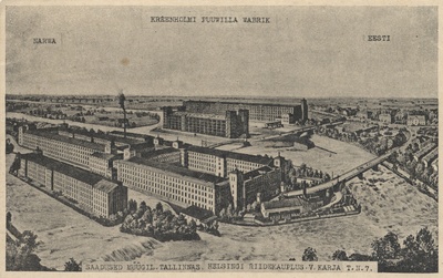 Narwa Kreenholm woodwilla wabrik : Estonia  duplicate photo