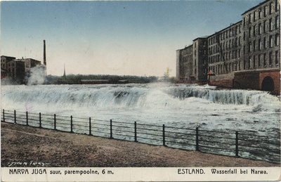 Narva juga : big right 6 m = Estonia : Wasserfall at Narwa  duplicate photo