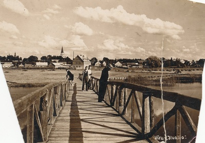Foto.  "Itaalia" sild üle Võhandu jõe vana sängi 1930.-tel  duplicate photo