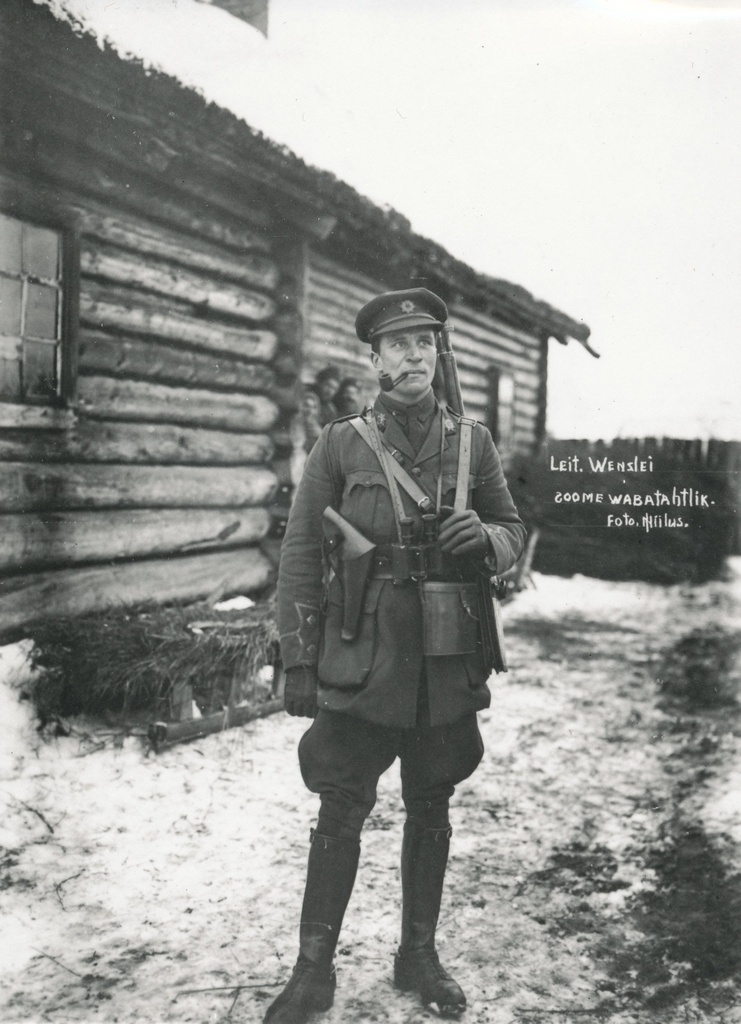 Foto. Leitnant Wenslei - Soome vabatahtlik 1919.a. Jaan Niiluse foto.