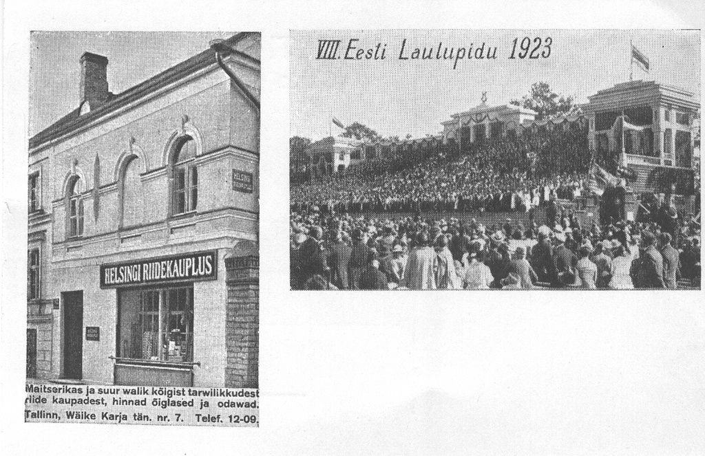 Trükipostkaart. VIII Eesti laulupidu 1923.a.